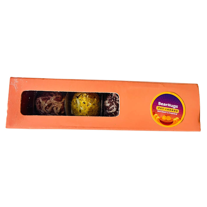 BearHugs Festive Pet Laddoos - Beetroot and Pumpkin (Pack of 4)