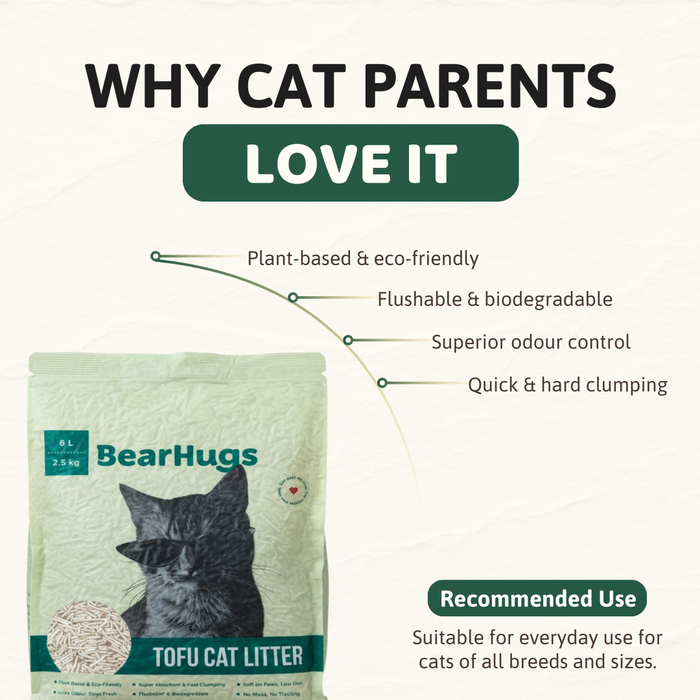 BearHugs Tofu Cat Litter 2.5 Kg