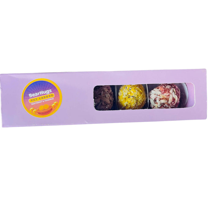 BearHugs Festive Pet Laddoos - Beetroot and Pumpkin (Pack of 4)