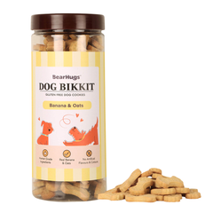 BearHugs 500gm Dog Bikkit Gluten Free Dog Cookies - Banana and Oats