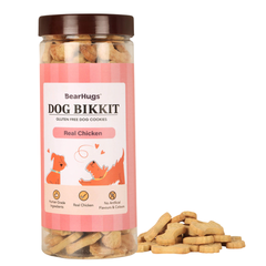 BearHugs 500gm Dog Bikkit Gluten Free Dog Cookies - Real Chicken Biscuits