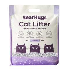 BearHugs Bentonite Clumping Cat Litter - Lavender Scented 5 KG (6L) (Pack of 1)