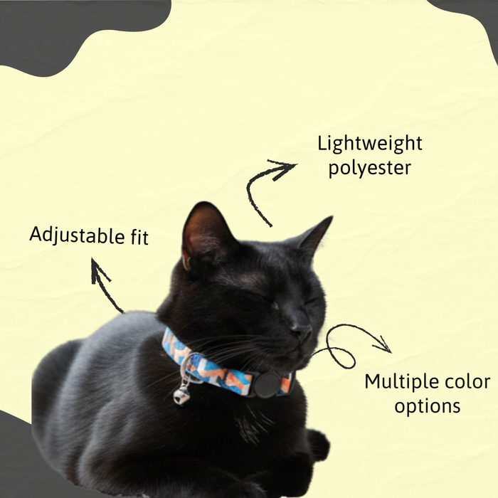BearHugs Cat Collar with Bell - Assorted Colours - 1 Pc
