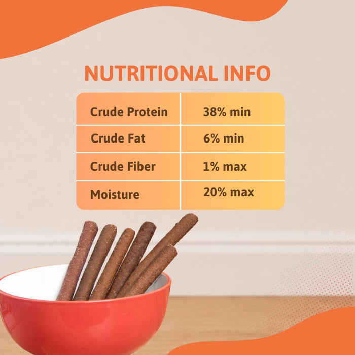BearHugs Soft & Chewy Sticks Chicken & Pumpkin Treat for Dogs - 70gm
