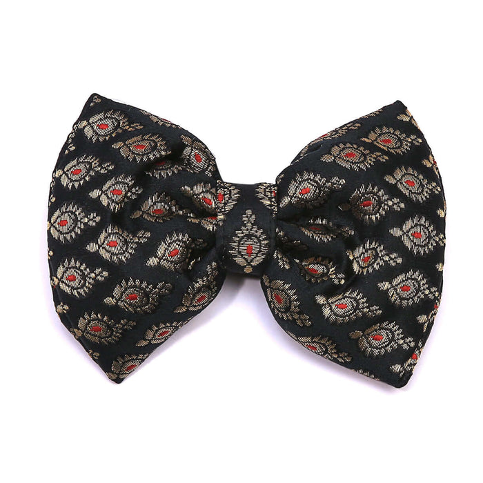 Mutt of Course Diwali Black Festive Dog Bow (Without Strap)