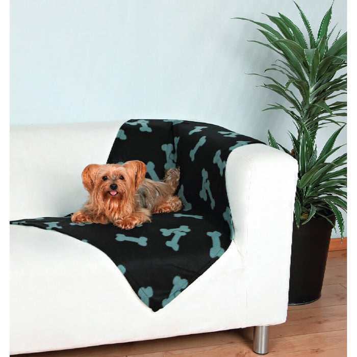Trixie 100 x 70 cm Beany Blanket Black - 200GM