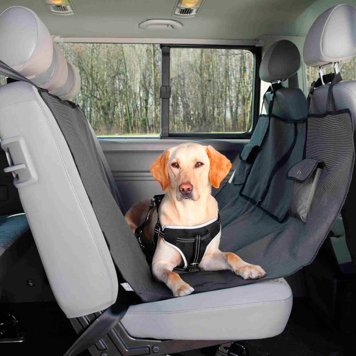 Trixie Black/Brown Car Seat Cover with Two Pockets