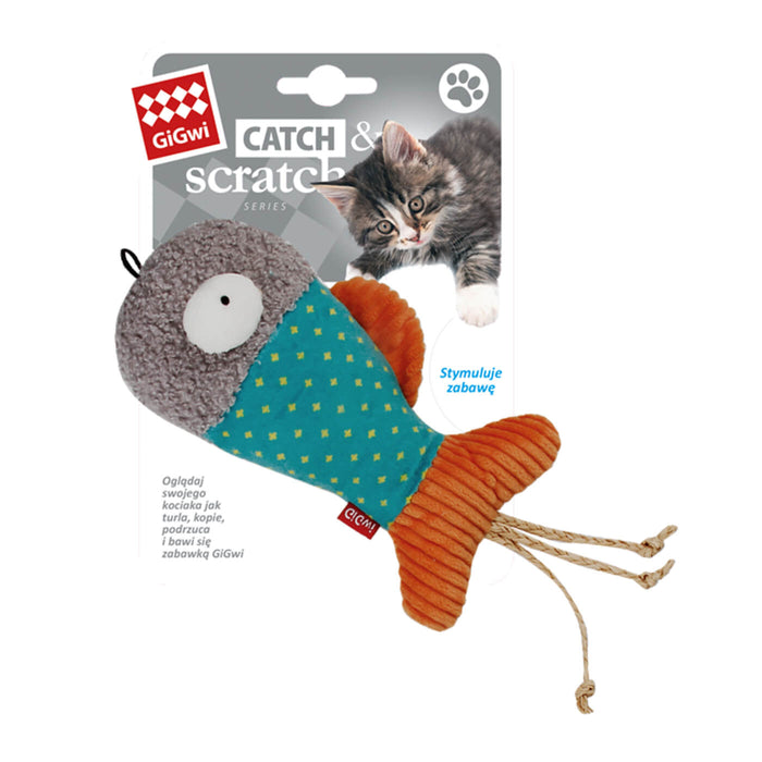 GiGwi Catch & Scratch Cat Pillow with Catnip