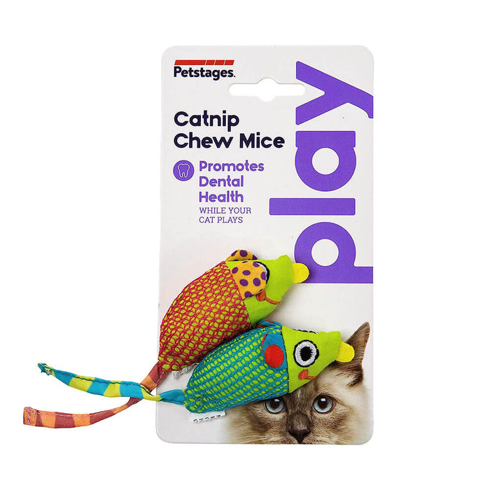 Petstages Catnip Chew Mice for Cats - 17 cm