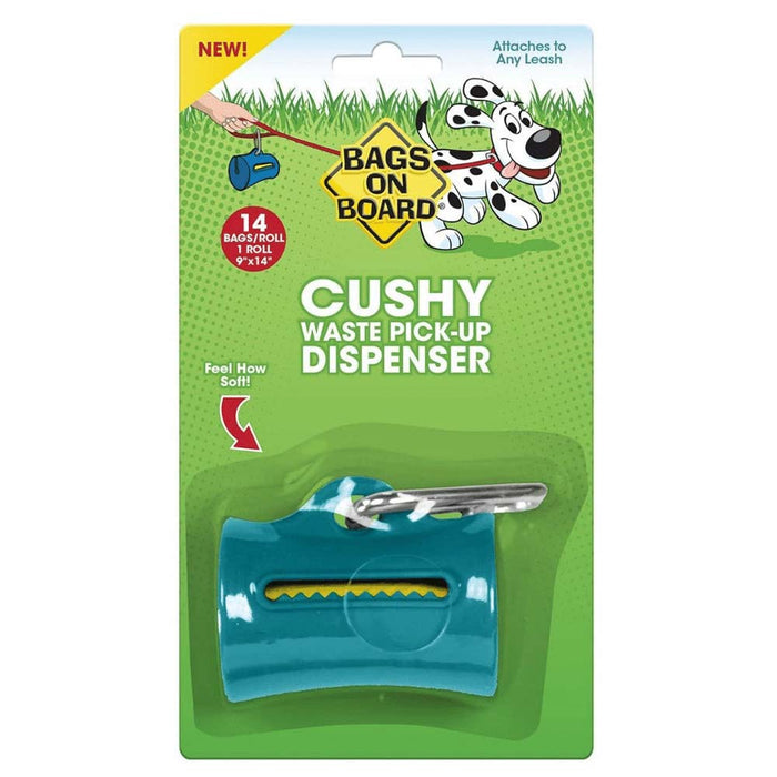 Bags On Board Cushy Waste Pick-Up Dispenser, Teal