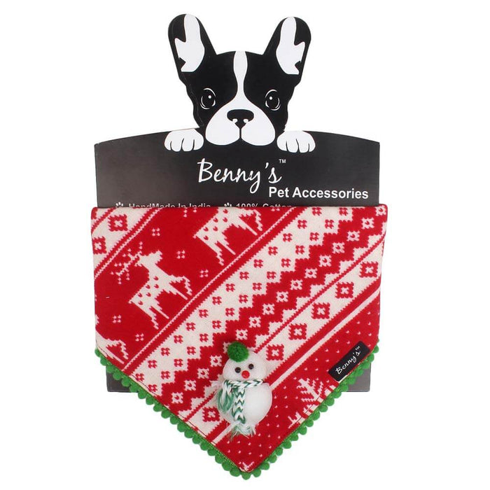Benny's Christmas Bandana - Snowflake
