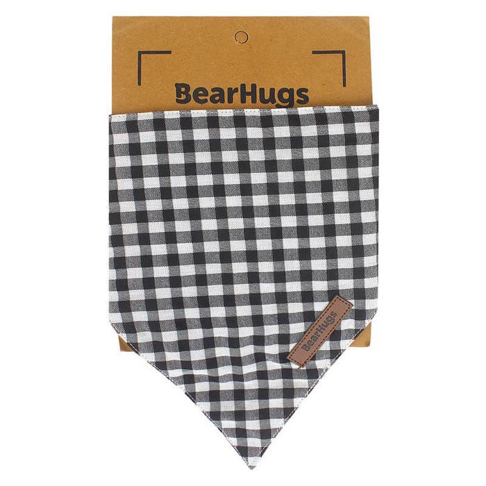 BearHugs Black & White Chequered Bandana