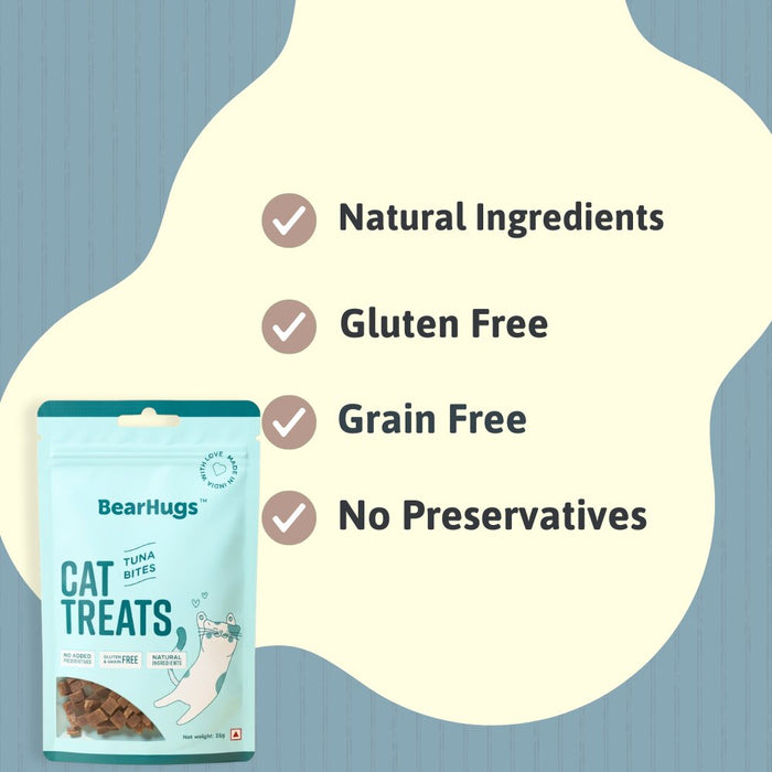 BearHugs Tuna Bites Gluten and Grain Free Treats for Cats - 35g