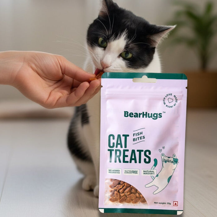 BearHugs Fish Bites Gluten and Grain Free Treats for Cats