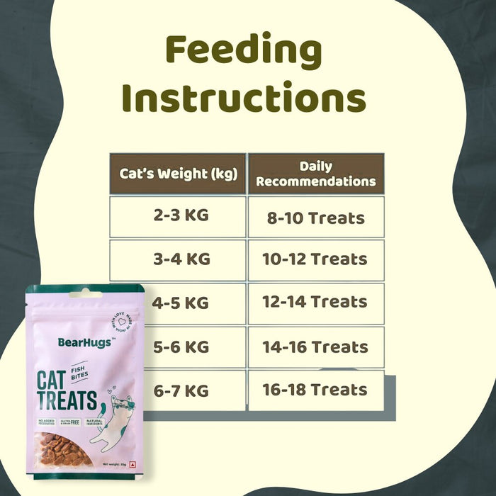 BearHugs Fish Bites Gluten and Grain Free Treats for Cats