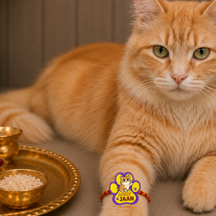 BearHugs Pet Band - Meri Jaan Rakhi for Cats