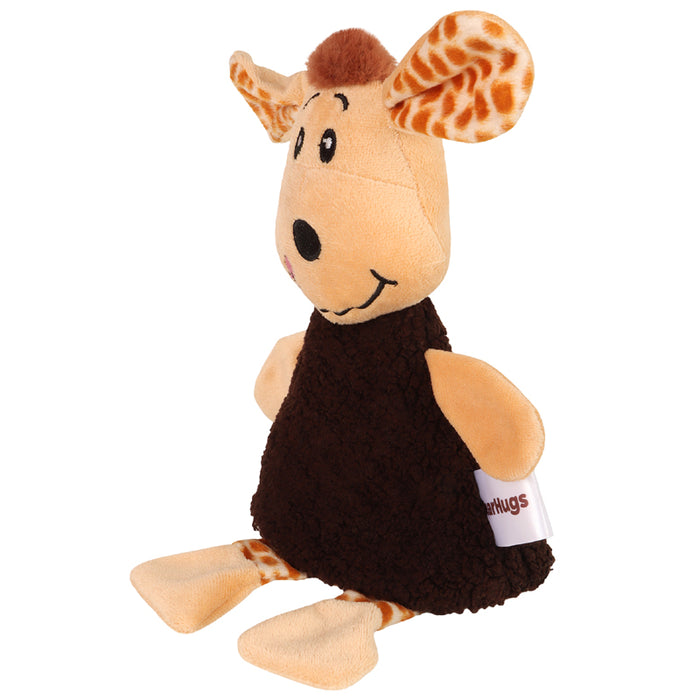 BearHugs Happy Squeaky Dog Pet Toy (Brown)