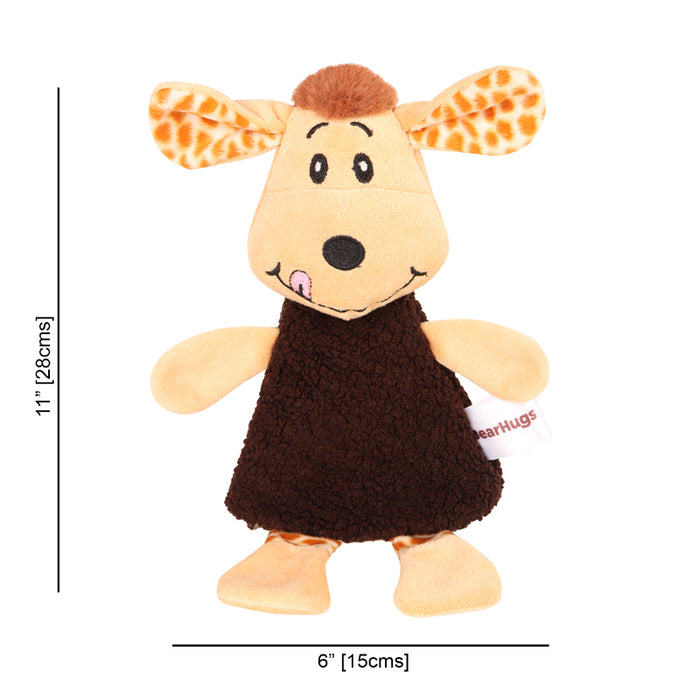 BearHugs Tonguetastic Squeaky Dog Pet Toy (Brown)