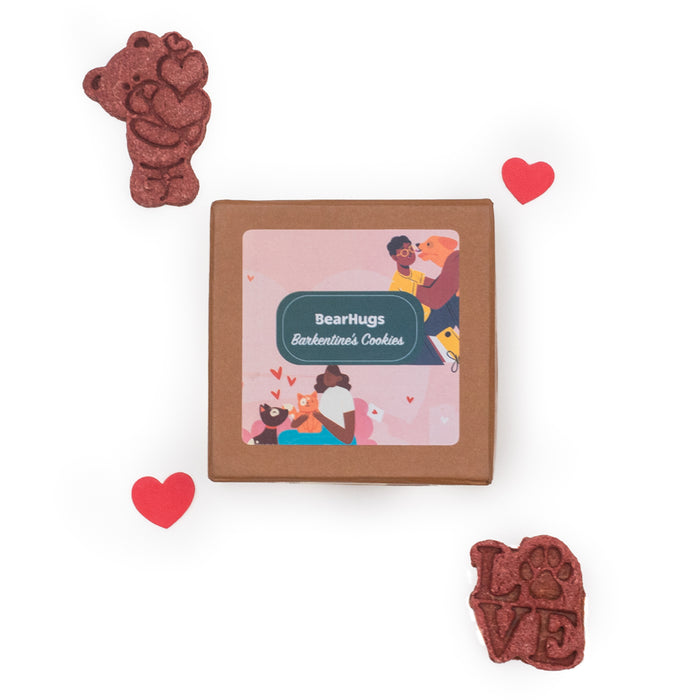 BearHugs Valentine's Themed Cookie for Dogs - Pack of 2 (Non Veg)