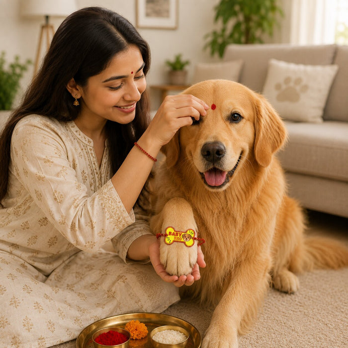 BearHugs Pet Band - Baby Bro Rakhi for Dogs