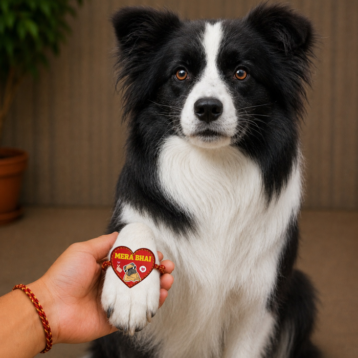 BearHugs Pet Band - Mera Bhai Rakhi for Dogs