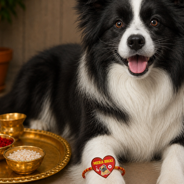 BearHugs Pet Band - Mera Bhai Rakhi for Dogs