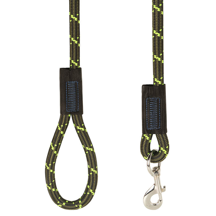 BearHugs HD Rope Leash - Green & Fluorescent