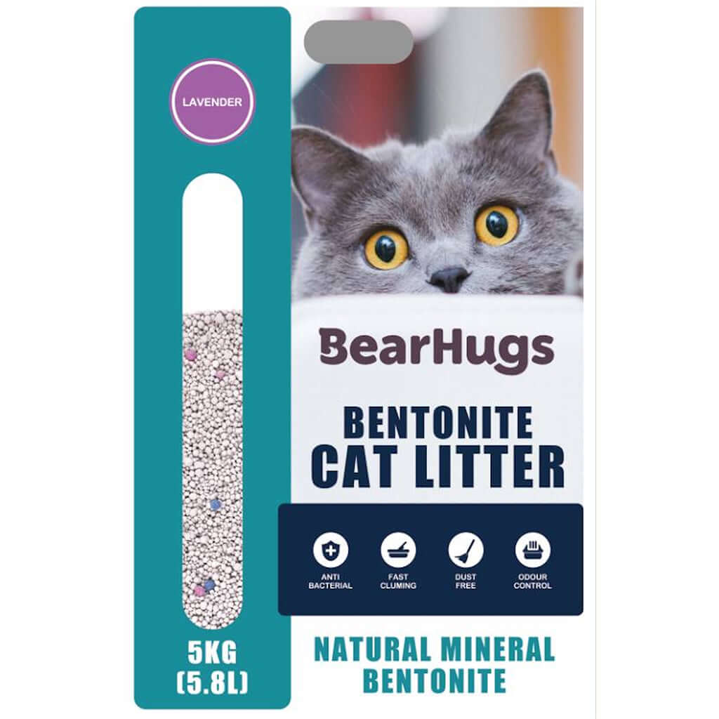 BearHugs Bentonite Clumping Cat Litter Lavender Scented Litres (Pack of 1)