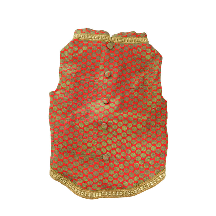 Bearhugs Designer Maroon Sherwani For Dog