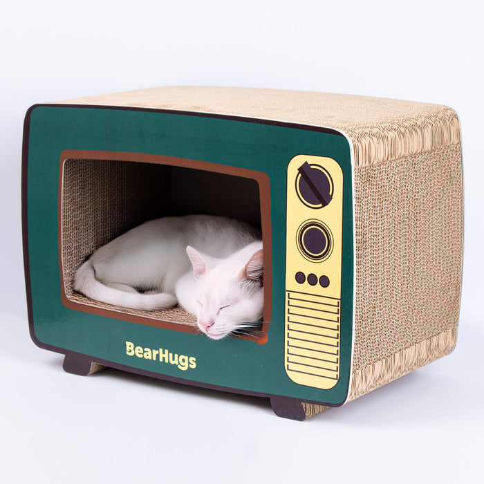 BearHugs Retro TV Shape Cat Scratcher