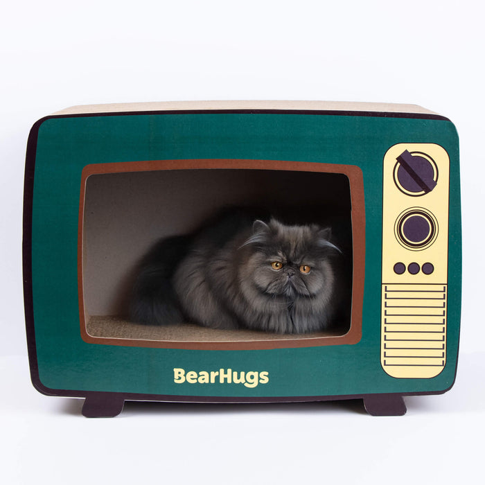 BearHugs Retro TV Shape Cat Scratcher