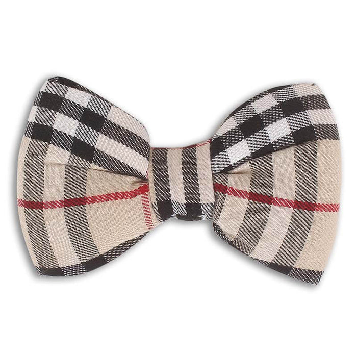 BearHugs Burbury Print Bow Tie - Cream