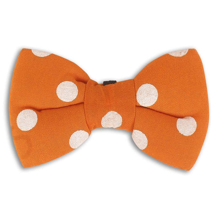 BearHugs Orange Polka Dots Bow Tie