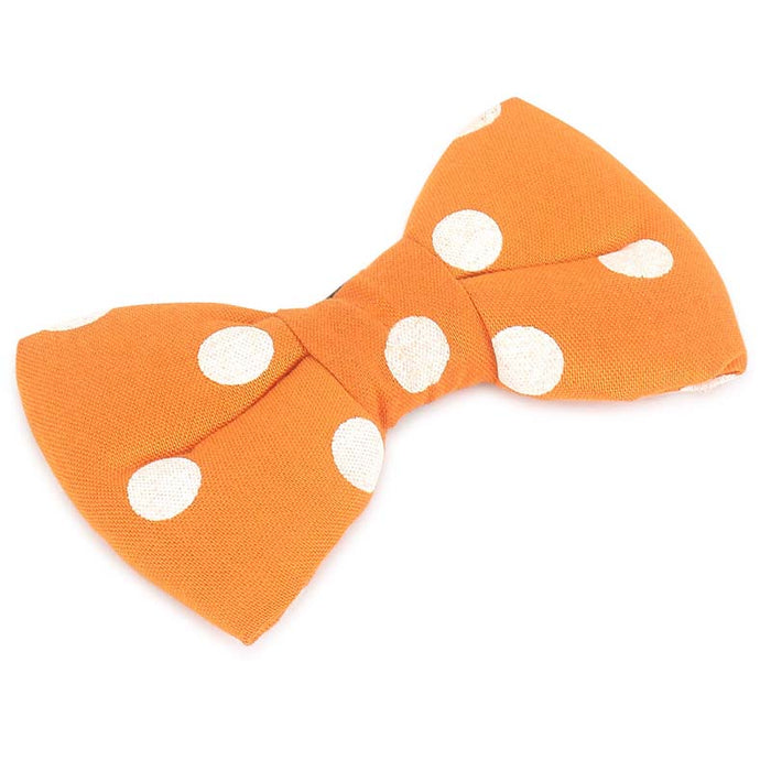 BearHugs Orange Polka Dots Bow Tie