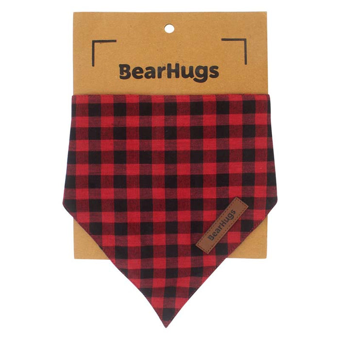 BearHugs Red & Black Chequered Bandana