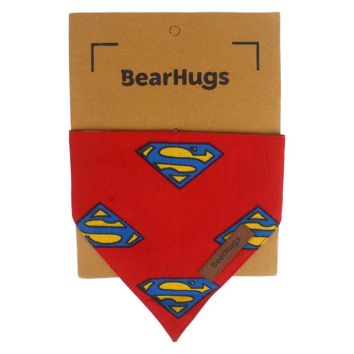 BearHugs Reversible Superman Red Bandana