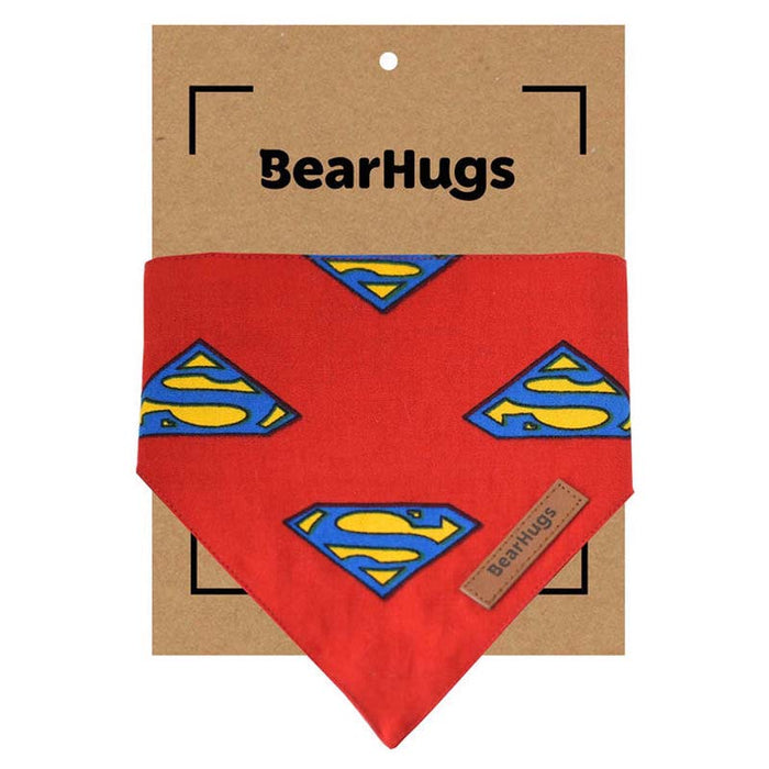 BearHugs Reversible Superman Red Bandana