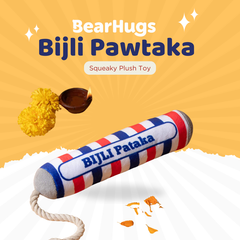 BearHugs Bijli Pawtaka Squeaky Plush Toy for Dogs