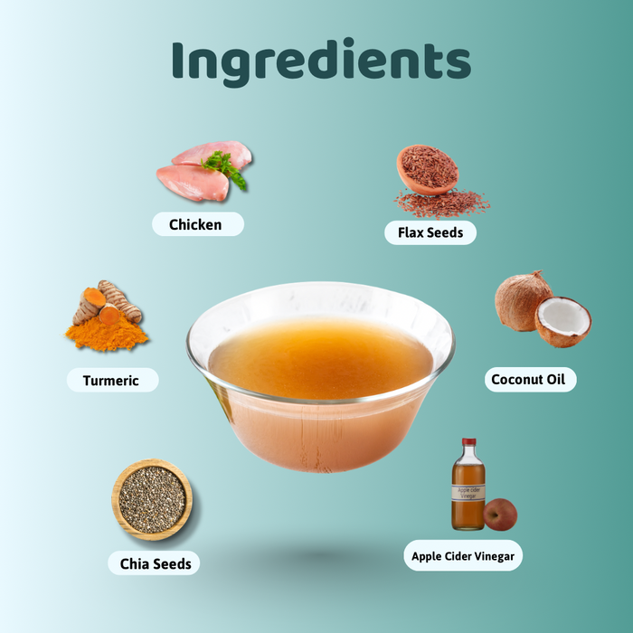 Bearhugs Chicken Bone Broth Meal Topper for Dogs and Cats 100 ML