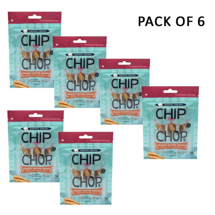 Chip Chops Peanut Butter Twists Chicken and Peanut Butter Flavor - 100gm