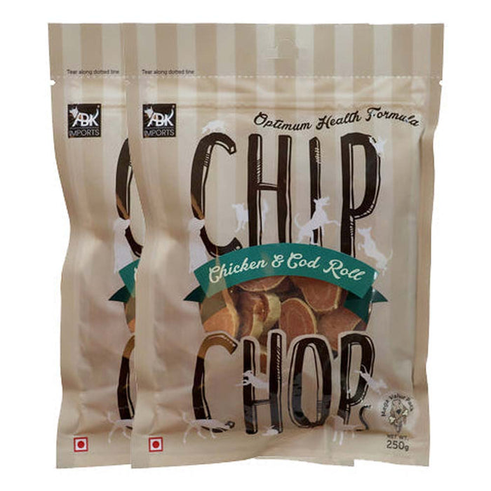 Chip Chops Chicken & Codfish Rolls Dog Treats - 250gm