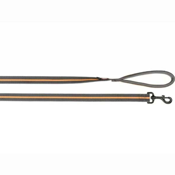 Trixie 6 ft./ 17 mm Fusion Leash Extra Long - Graphite/Papaya