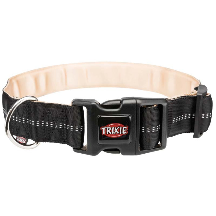 Trixie Softline Elegance Dog Collar - Black/Graphite