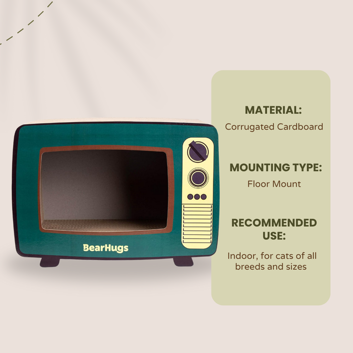 BearHugs Retro TV Shape Cat Scratcher