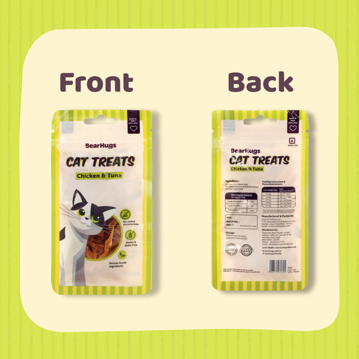 BearHugs Chicken & Tuna Non Veg Cat Treats - 35gm