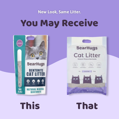 BearHugs Bentonite Clumping Cat Litter - Lavender Scented - 5.8 Litres (Pack of 1)
