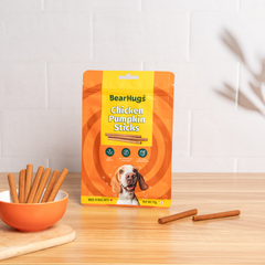 BearHugs Soft & Chewy Sticks Chicken & Pumpkin Treat for Dogs - 70gm