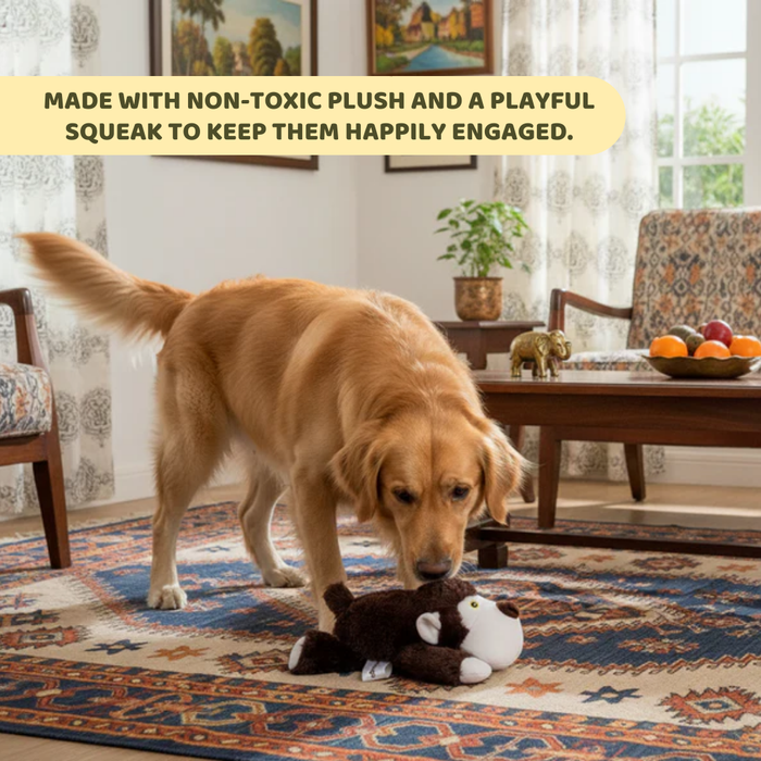 BearHugs Cuddle Bear Squeaky Dog Pet Toy (Brown)