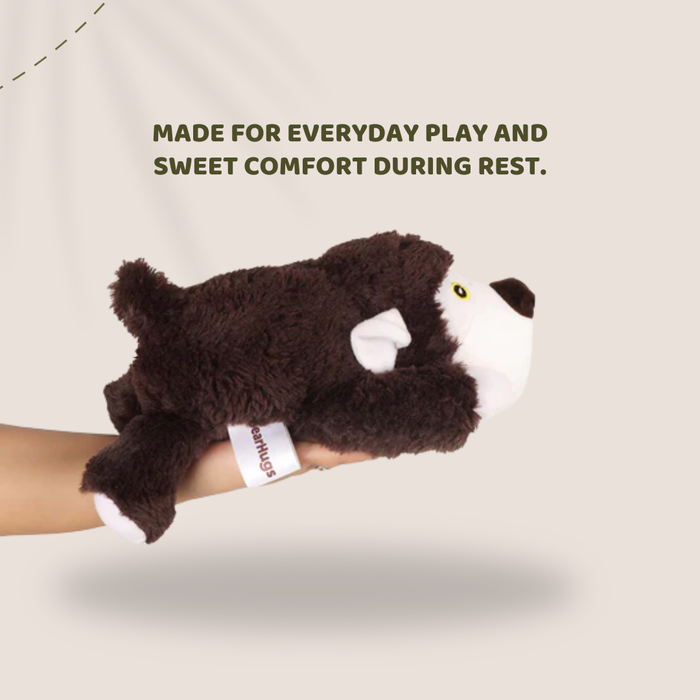 BearHugs Cuddle Bear Squeaky Dog Pet Toy (Brown)