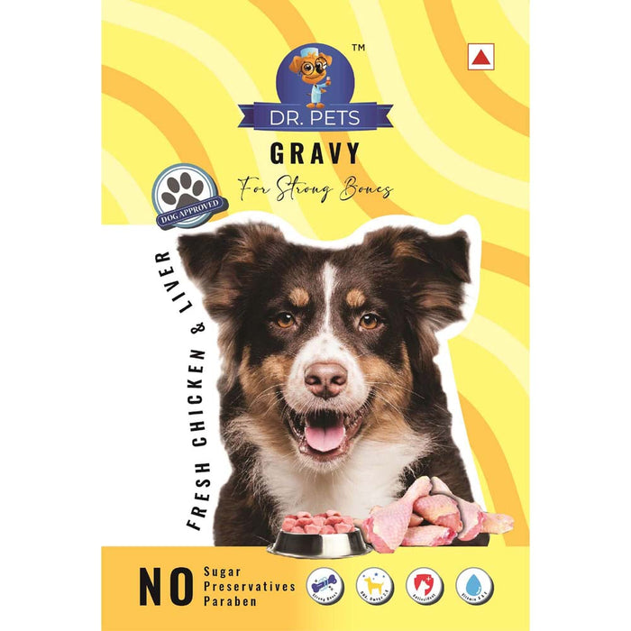 Dr. Pets Gravy Fresh Chicken & Liver Dog Wet Food - 85gm